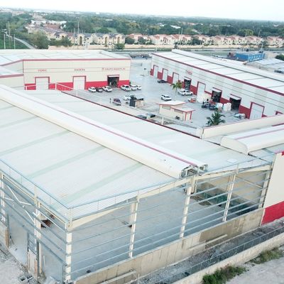 Κτίριο αποθήκης με θερμή ψύξη με γαλβανισμό