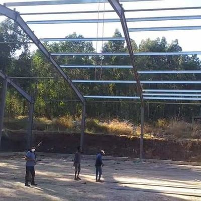 Προσαρμοσμένη κατασκευή Προσυσκευασμένη ατσάλινη δομή Αποθήκη με πυρόστακτο πάνελ