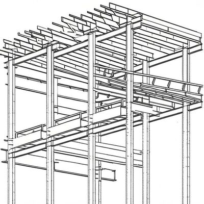 Steel Structural Building Construction Metal Frame Structure Construction BIM Drawing Solutions for Durable and Projects