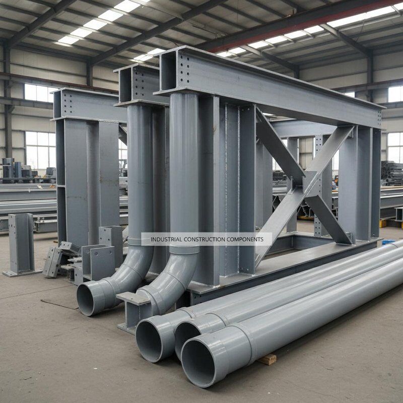 PVC Downpipe Steel Main Steel Frame H Section Steel Structural Components for Industrial Construction Projects Durable